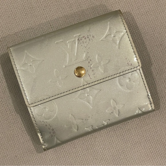 Vintage💚Louis Vuitton💚Monogram Patent Vernis Elise Wallet Perle - Picture 14 of 14
